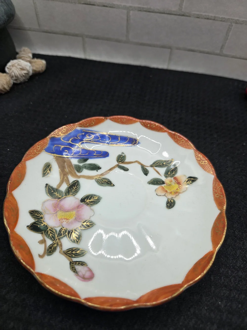 Vintage Merit China Occupied Japan Hand-Painted Porcelain Tea Cup And Saucer - Picture 3 of 7